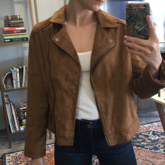 Zara Jackets & Blazers - Zara faux suede moto jacket